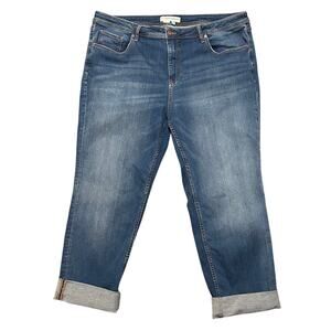 Pilcro & The Letterpress Anthropologie High-Rise Denim Capri Jeans Size 22W